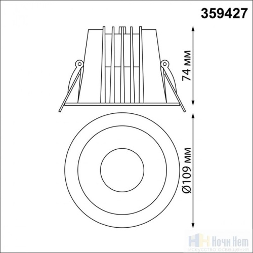 Встраиваемый светильник Novotech Lang 359427, раздел каталога Светодиодные точечные светильники интернет-магазина Ночи Нет