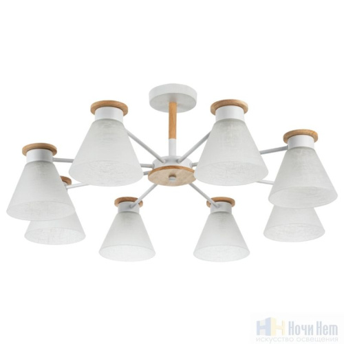 Люстра Arte Lamp Tyler A1031PL-8WH, раздел каталога Люстры с плафонами интернет-магазина Ночи Нет